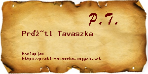 Prátl Tavaszka névjegykártya